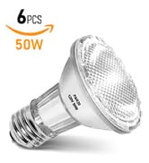 Jaenmsa 6 Pcs PAR20 Flood Light Bulb 50W 120V Warm White 2700K