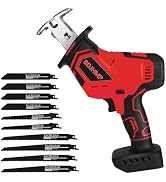 Cordless Reciprocating Saw for Milwaukee M18 Battery, Brushless Pruning Saw with 10 Saw Blades, 2...