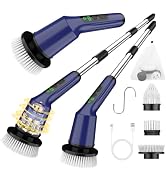 Electric Spin Scrubber for Cleaning Bathroom, Shower Scrubber Cordless Cleaning Brush with IPX7 W...