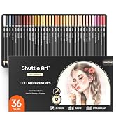 Shuttle Art 36 Skin Tone Colored Pencils, Colored Pencils for Adult Coloring, Soft Core Color Pen...