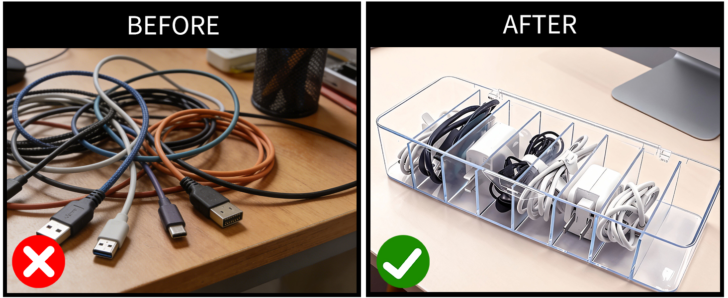 4 Pack Cable Storage Organizer