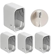 QTRQTR Toothbrush Holders Wall Mounted Toothbrush Holder with Cover for Bathrooms, 4PCS Single To...