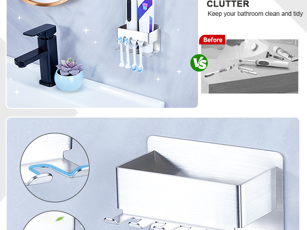 Wall Mounted Tooth Brushing Holder