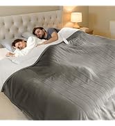 FVERWAG Heated Blanket Queen Size Dual Control Electric Blanket Queen, Grey | 10 Hours Auto Off, ...
