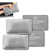 4 Pack Reusable Ice Packs for Injuries - Soft Ice Pack with Velvet Soft Fleece Fabric | Flexible ...
