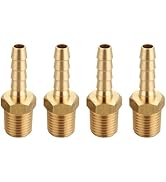 T TANYA HARDWARE 1/4 Inch Barb to 1/4 Inch NPT Male Thread Air Hose Repair Kit, Barb to NPT Air H...