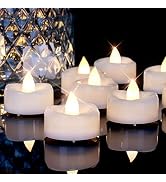 merrynights Flameless Candles, 24Pack Timer Fake Candle, LED Tea Light Candles, Battery Operated ...
