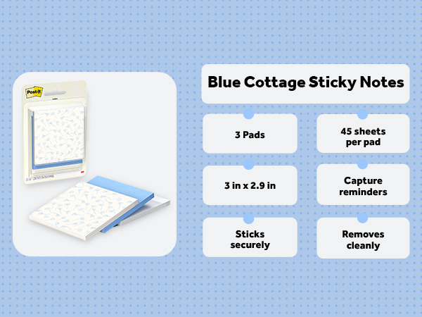 Blue Cottage Sticky Notes