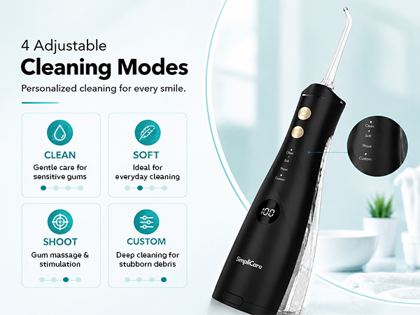 SimpliCare F5052 cordless water flosser for daily oral care and deep cleaning