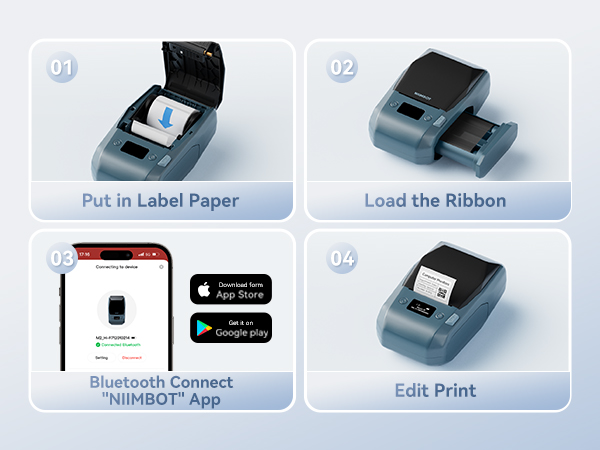 NIIMBOT M2 Thermal Transfer Labels for Small Businesses, Jewelry, Jar, Logo, Name, Date Labeling