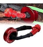 RULLINE UTV ATV SUV Truck Recovery Essential Accessories - Synthetic Winch Rope and Snatch Ring S...