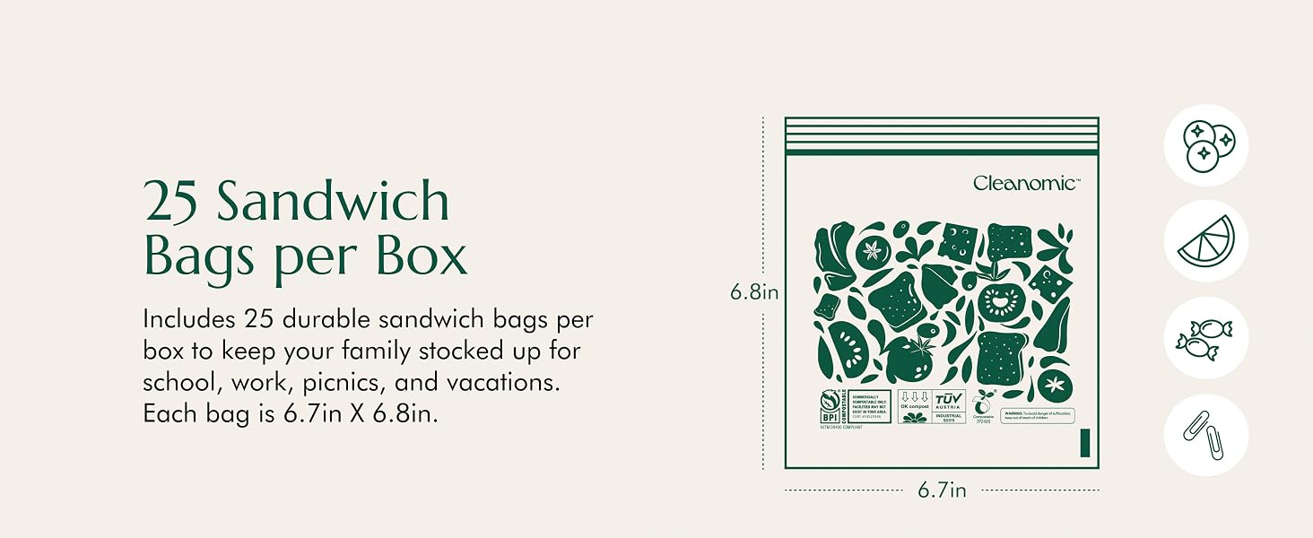 cleanomic sandwich zip bag
