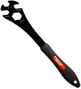 Chrisphil 3-in-1 Bike Pedal Wrench, Extra-Long Handle Heavy-Duty Steel Ideal for Road and Mountai...