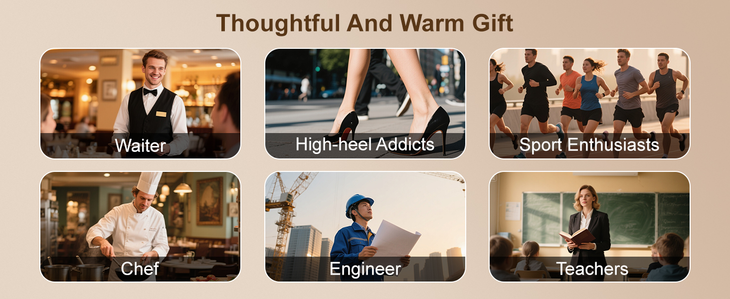 Gifts for: Waiter, High - heel lovers, Sport fans, Chef, Engineer, Teacher.