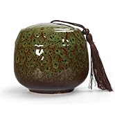 MilkyWay Kitchen Canisters Ceramic Food Storage Jar, Vintage Chinese Style Tea Jar Seal Damp-Proo...