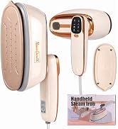 NeovaDomiX Portable 1500W Handheld Garment Steamer – 20s Rapid Heat-Up, 17 Steam Vents, 8 One-Tou...