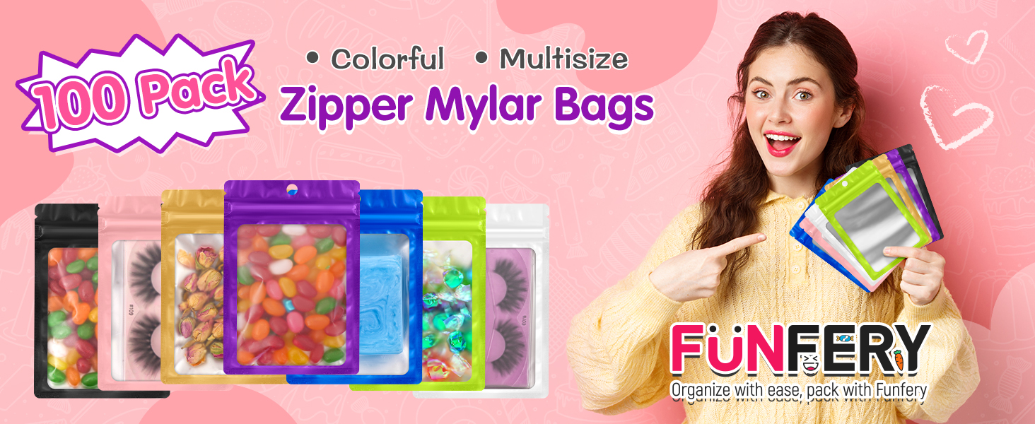 FUNFERY ziplock mylar bags