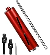 SALI Diamond Core Drill Bits 2 1/2" Diameter 10"/254mm Drilling Depth 5/8-11" Thread Core Bit Tur...