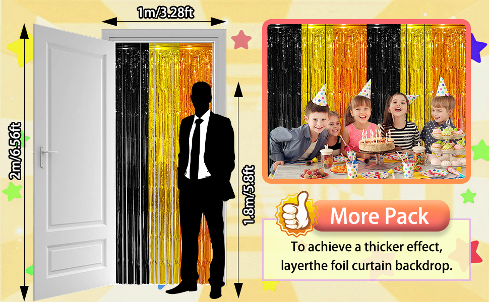 construction foil fringe curtains