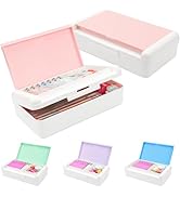 Pencil Box for Office Supplies Storage Organizer Box,Double Layer Large Capacity Pencil Boxes,Pla...
