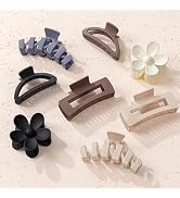8PCS Hair Clips for Women, Flower Claw Clips for Thick Hair, Non-Slip Hair Accessories with Multi...