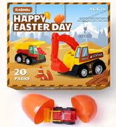ZenBombs Easter Eggs with Toys Inside-12 PCS Colorful Plastic Easter Eggs Filled with Toy Vehicle...