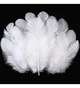 Soarer 300pcs White Feathers for Crafts - 3-5inch Feathers Bulk for Wedding Home Party, Dream Cat...
