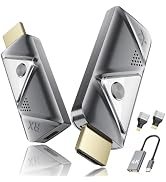 FIGEBNY Wireless HDMI Transmitter and Receiver 4K, Wireless HDMI HD Extender Kit Plug & Play 5G f...