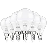 MAXvolador E12 LED Bulbs 60W Equivalent, Daylight White 5000K Ceiling Fan Light Bulbs, 600LM CRI ...