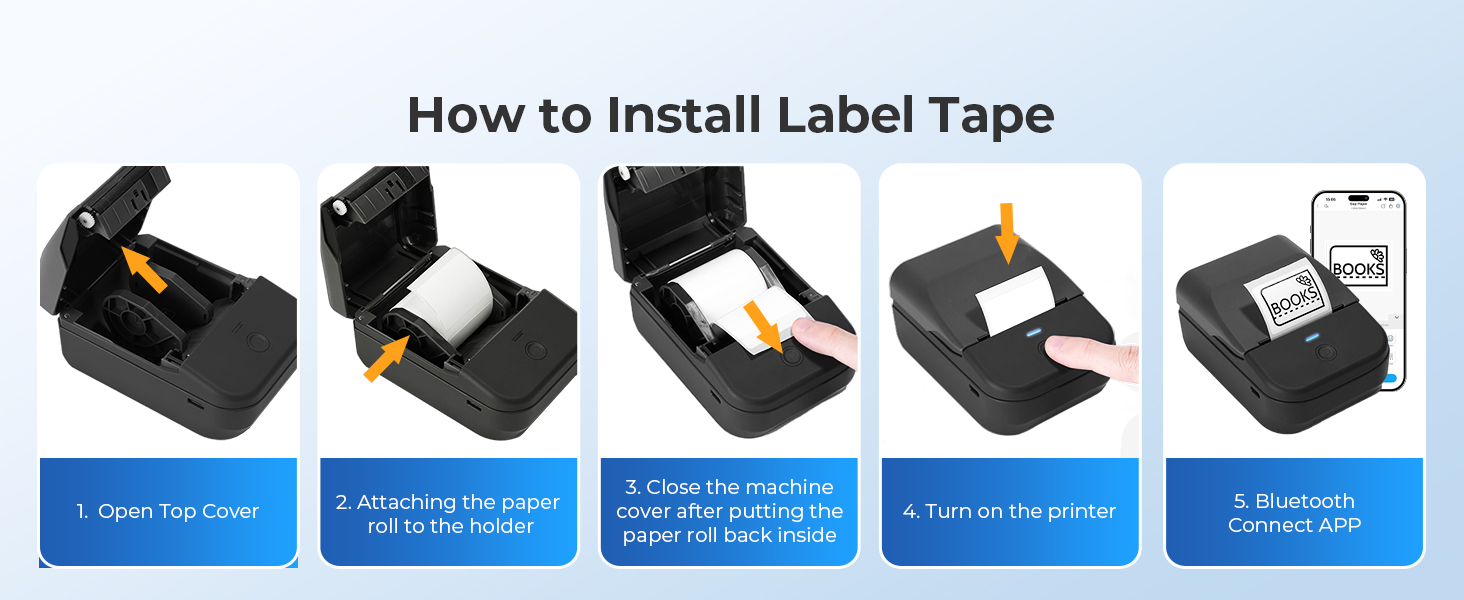 label maker machine with tape label printer thermal printer sticker printer thermal label printer