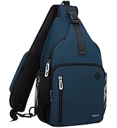 MOSISO Sling Backpack Bag, Crossbody Shoulder Bag Travel Hiking Daypack Chest Bag with Front Squa...