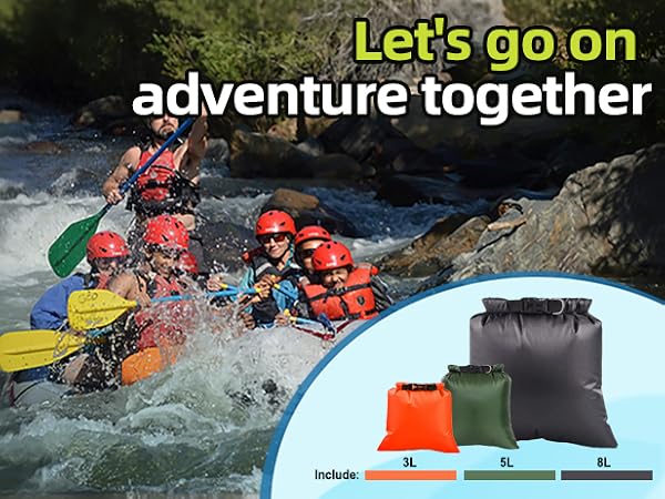 ILZAR 3PCS Waterproof Dry Bags