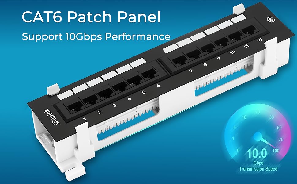 12 PORT PATCH PANEL