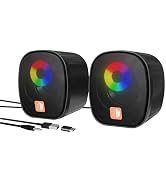 MELOGAGA Computer Speakers for Desktop, USB Powered PC Speaker with Loud Stereo Sound, Volume Con...