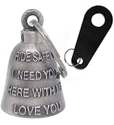 Colorful Motorcycle Bell with Hanger for Biker, Good Luck Biker Bells & Motorcycle Accessories, K...