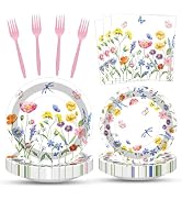 Spring Floral Party Supplies Set