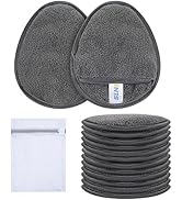 SINLAND Reusable Makeup Remover Pads For Face,Eye,Lips Microfiber Gentle Facial Cleansing Cloths ...