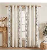 LOHUT Linen Embroidered Curtains