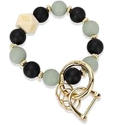 WEESMILE Silicone Key Ring Bracelet for Women | Stretchy Wrist Keychain Bracelet for Car Keys, Wa...