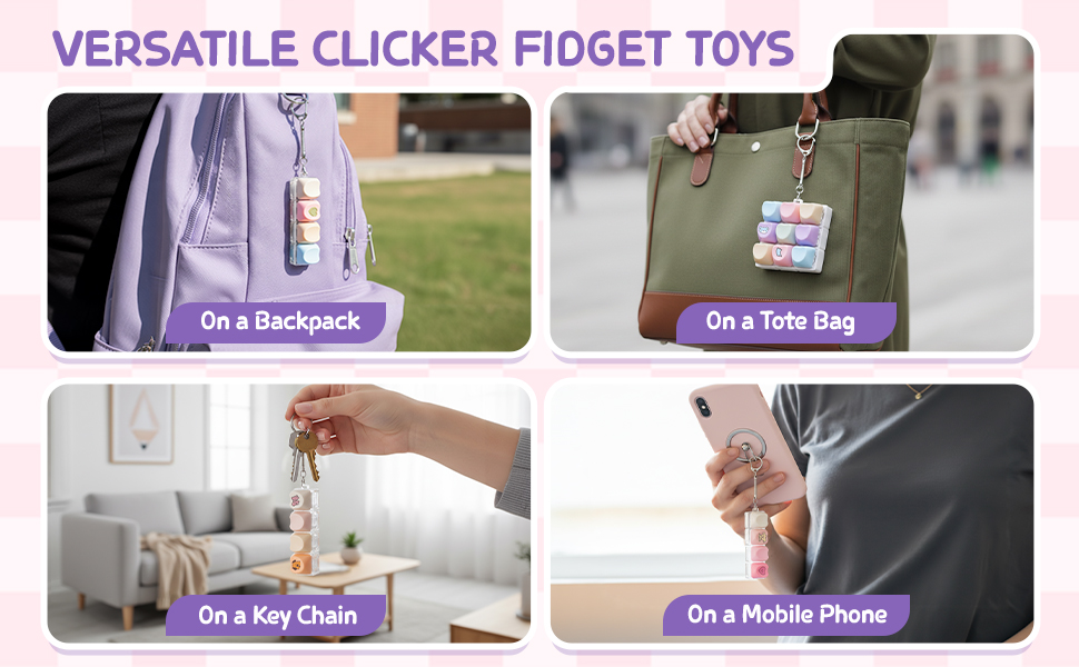 Detachable Keyboard Fidget Keychain