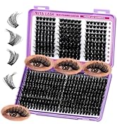 RITALASH Cluster Lashes 460PCS 4 Style Lash Clusters Eyelash Extensions False Eyelashes DIY Wispy...