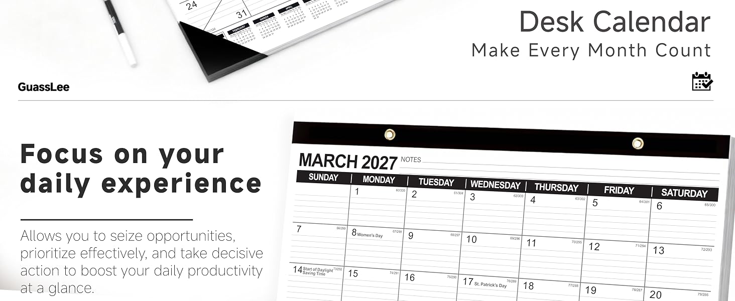 desk calendar 2026-2027