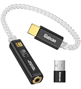 Giabuao USB C to Aux 3.5mm Audio Adapter with Dual Chip CX31993+MAX97220,Portable DAC Amp Dongle ...