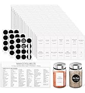Segarty Spice Labels, 316 Pcs Square White Preprinted Pantry Label and Blank Write-on Stickers, S...