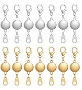 Roctee 16 Piece Locking Magnetic Jewelry Clasps, Necklaces Chain Clasp Bracelets Extenders for Wo...
