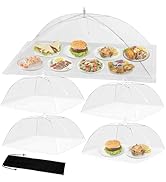 HBlife 5 Pack Food Covers Tents for Outdoor Serving include 1 Large (40''X24'') & 4 Standard (17'...