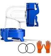 RV Sewer Hose Elbow with 4-in-1 Adapter - Features a 360-Degree Fitting (Blue)