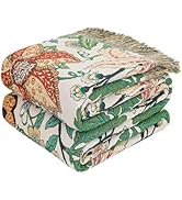 Boho Throw Blanket - 50"x60" 100% Cotton Soft Breathable Lightweight Bed Blanket, Reversible Musl...