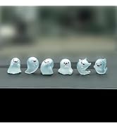 Rislobx Luminous Ghost Car Dashboard Decor, 6PCS Fun Ghost Car Dash Decorations Car Rear View Mir...