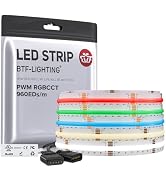 BTF-LIGHTING FCOB COB RGBCCT Color Changing LED Strip,UL Listed 960LED/m High Density 16.4FT RGB+...